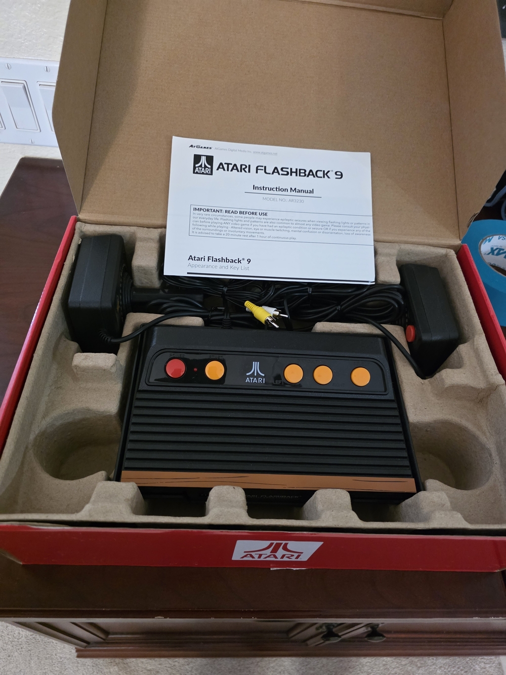 Atari Flashback 9 Classic Console - Black with Orange Buttons